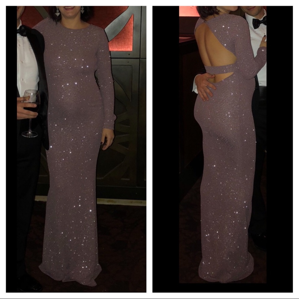 Glam long sleeve gown